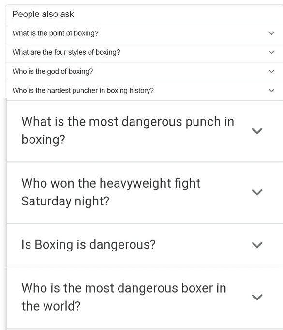 Boxing Google Search
