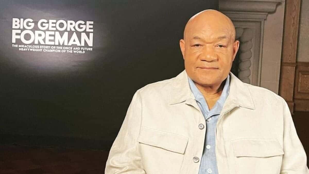 George Foreman promotes his movie