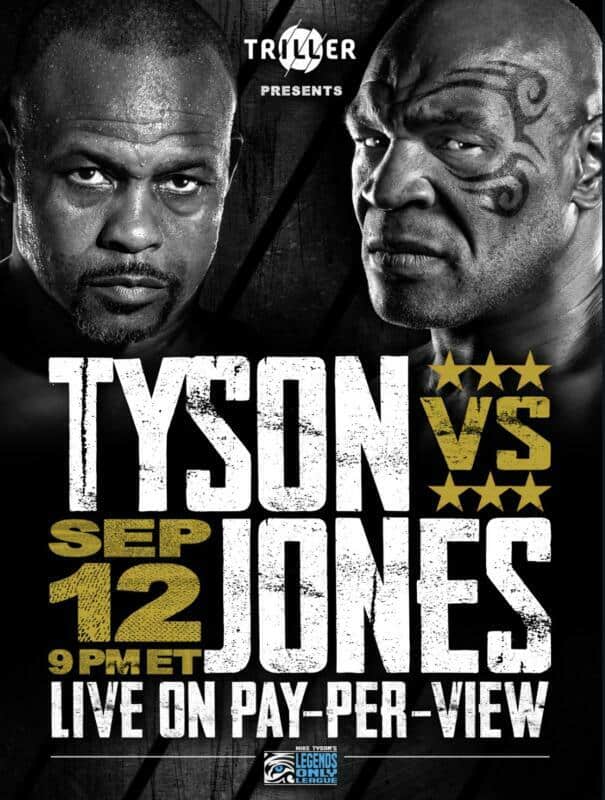 Mike Tyson vs Roy Jones Jr poster