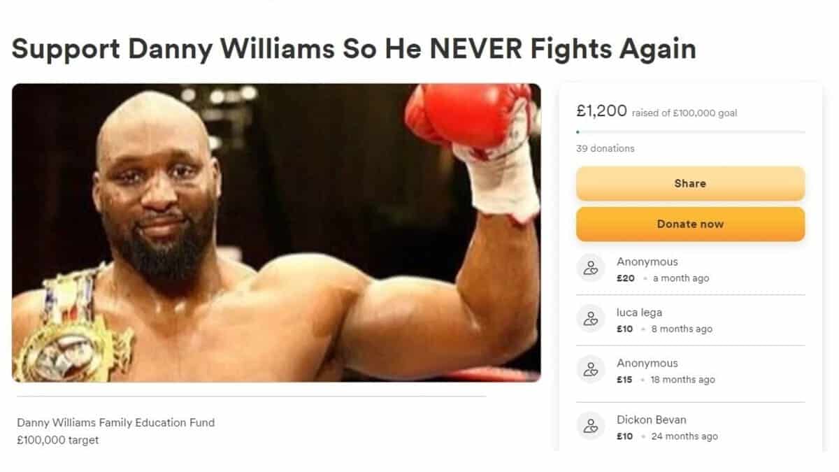 Mike Tyson conqueror Danny Williams fund