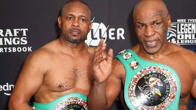Roy Jones Jr Mike Tyson WBC belts