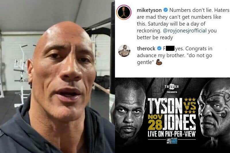 Dwayne Johnson The Rock Mike Tyson