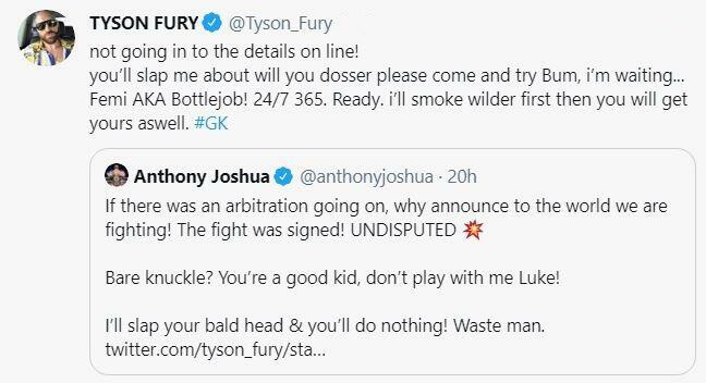 Tyson Fury tweet