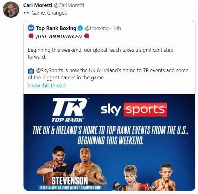 Top Rank Game Changed Sky Sports