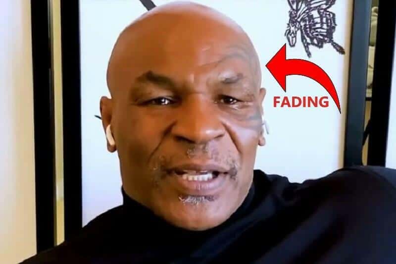 Infamous Mike Tyson tattoo fades, almost not visible twenty-five years on