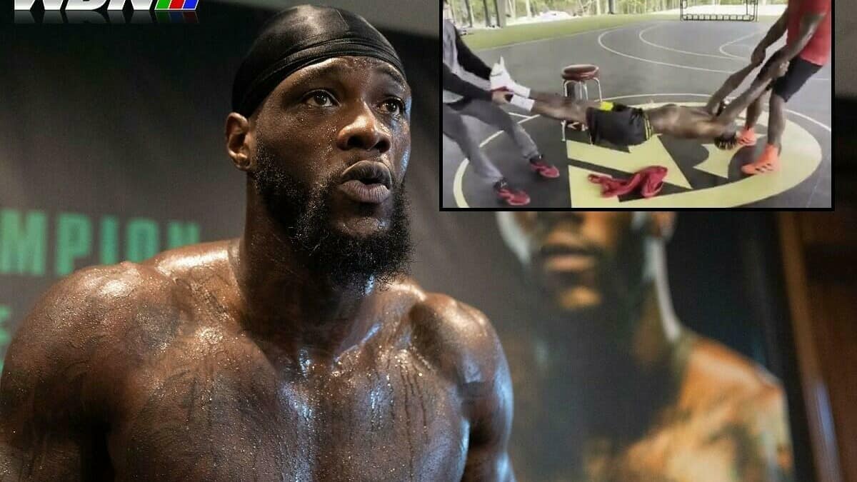 Deontay Wilder stretched