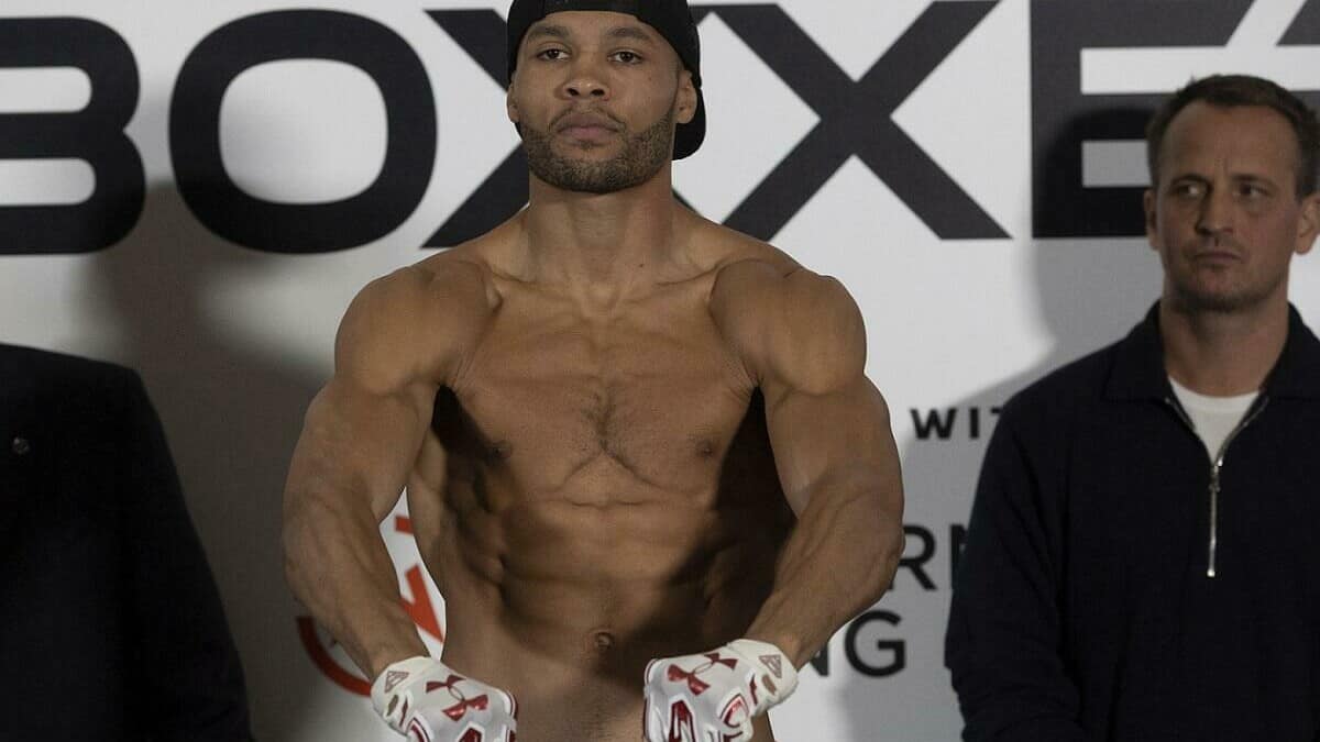Chris Eubank Jr weighs in for his clash with Anatoli Muratov