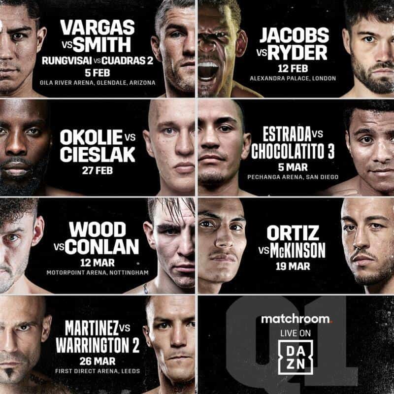 Three world title fights as DAZN announce busy first quarter schedule