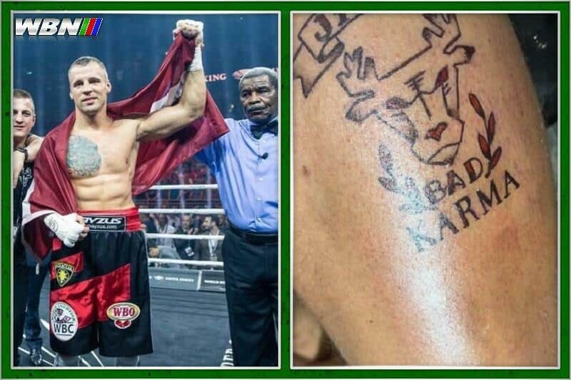 Cruiserweight champion fake tattoo Mairis Briedis