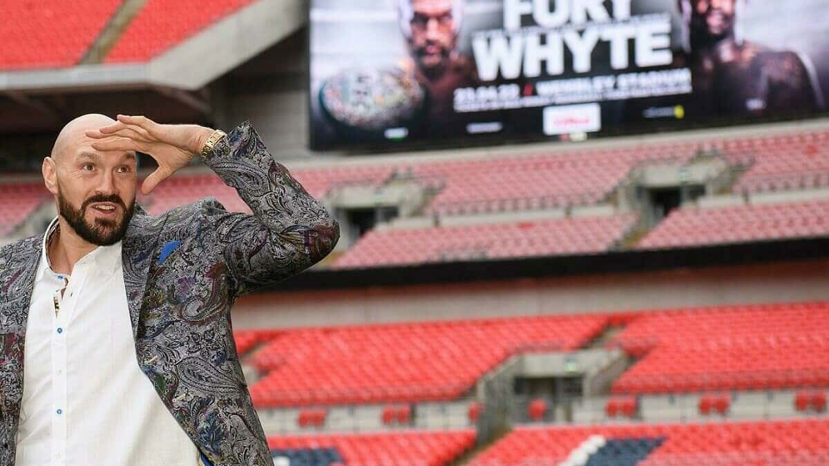 Tyson Fury at Wembley Dillian Whyte no show