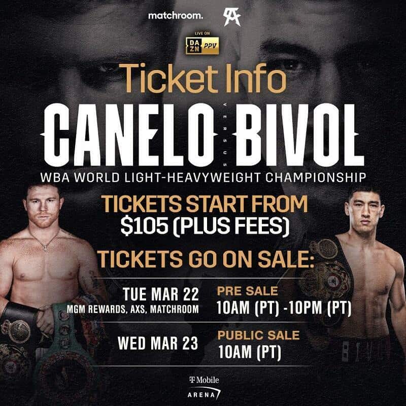 Canelo Bivol Tickets