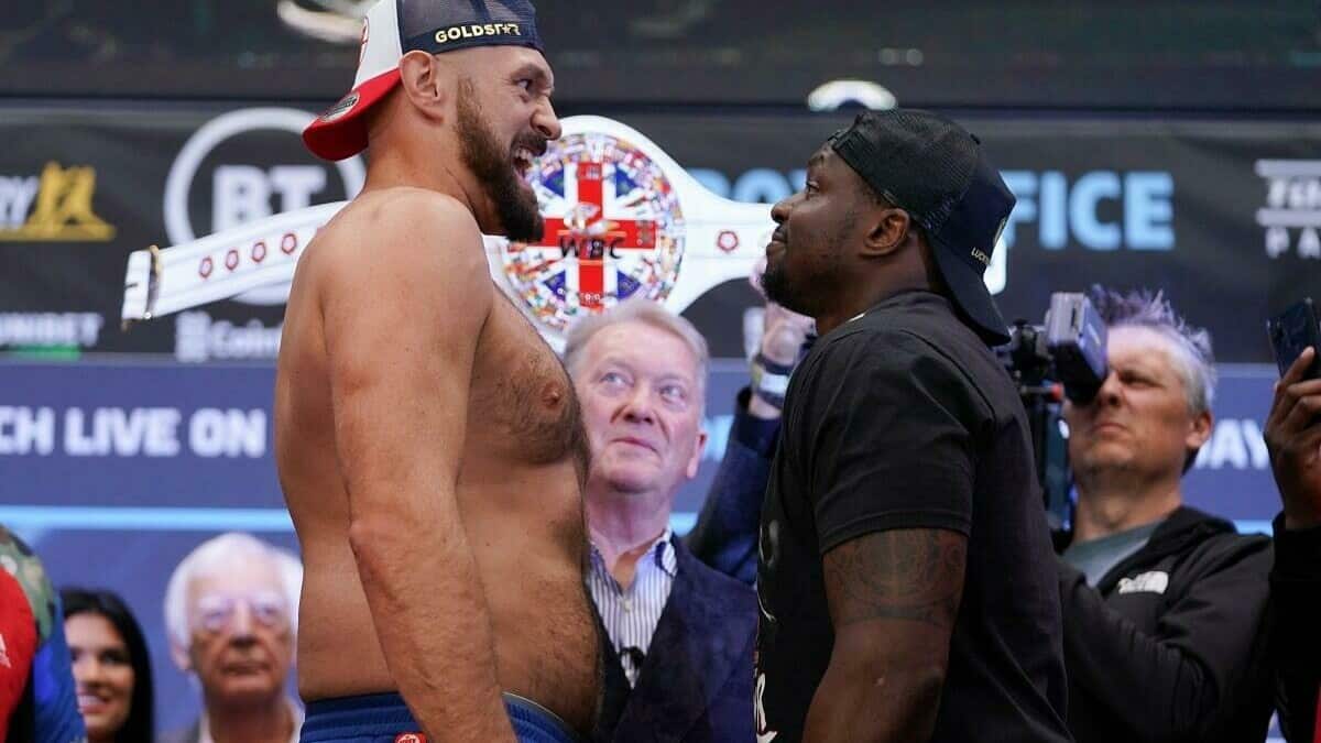 Tyson Fury Dillian Whyte weigh in Ring Walk Times