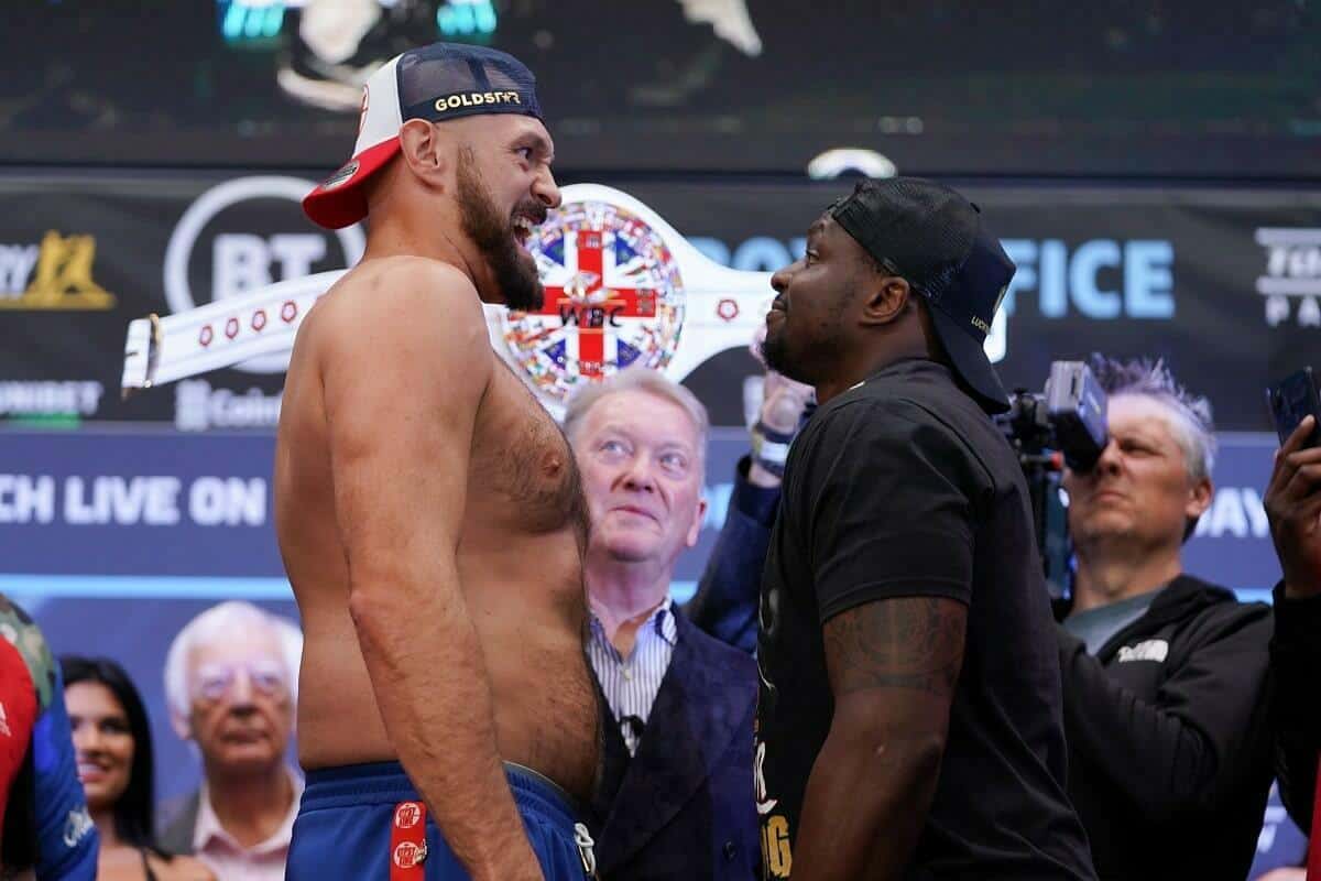 Tyson Fury Dillian Whyte weigh in Ring Walk Times