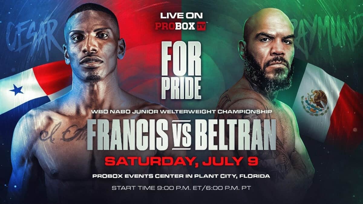 Francis vs Beltran boxing news