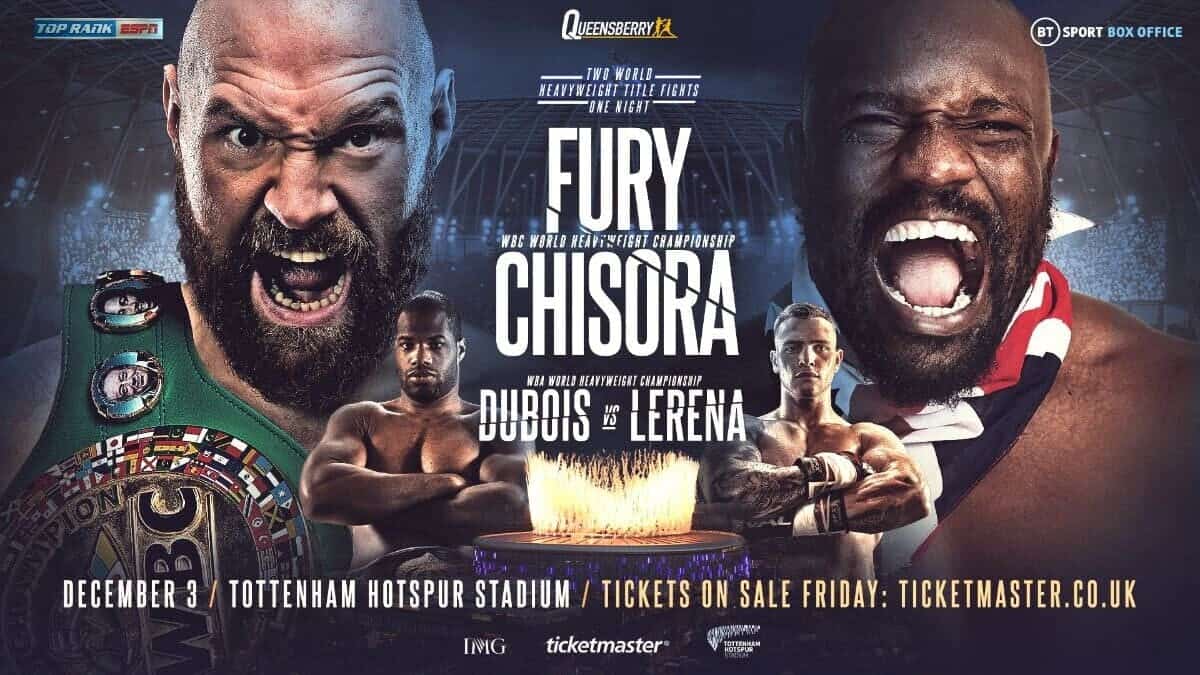 Tyson Fury vs Derek Chisora 3 Fury vs Chisora tickets