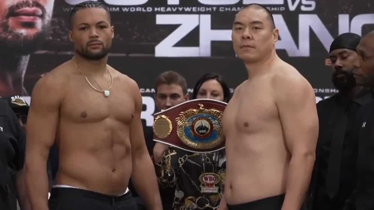 Joe Joyce vs Zhilei Zhang weigh in