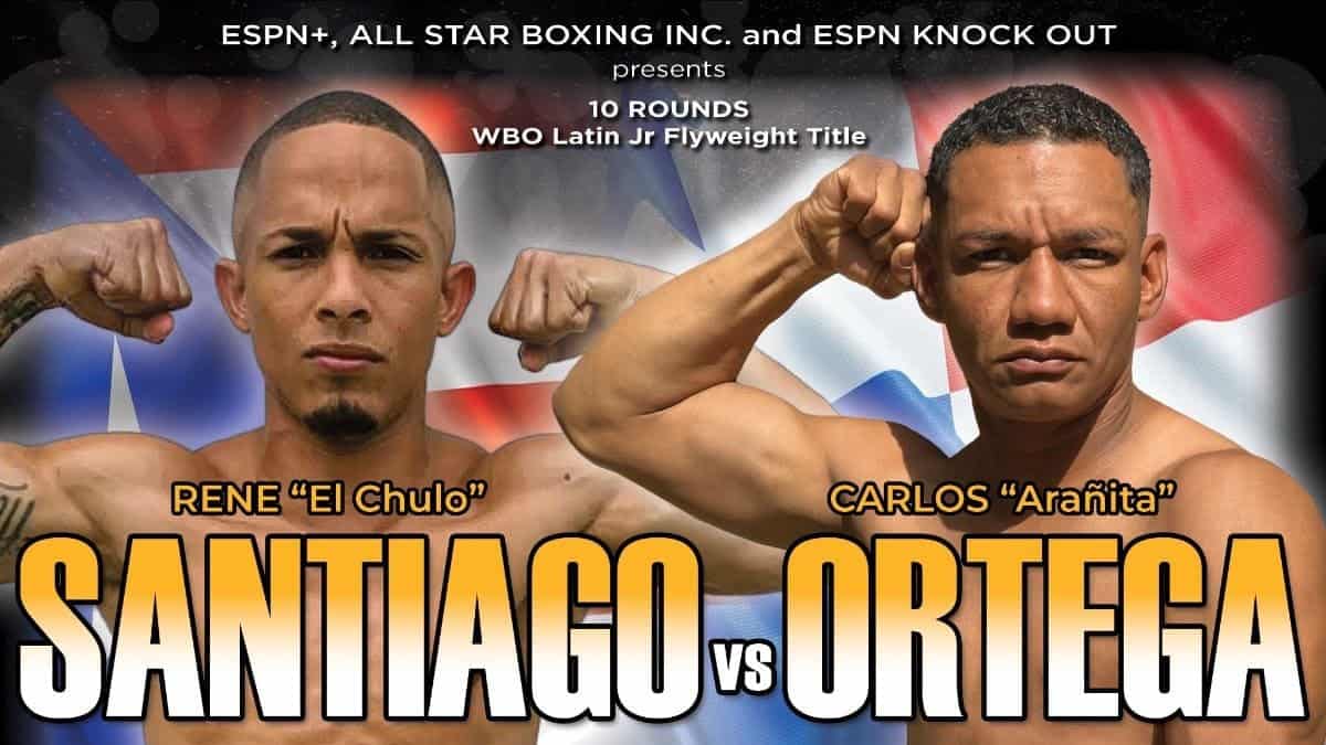 René Santiago vs Carlos Ortega este viernes por ESPN+