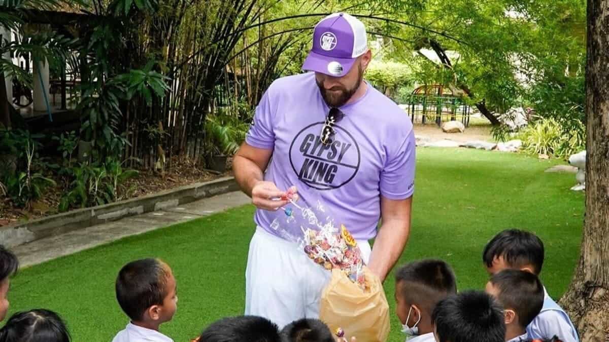 Tyson Fury visits orphanage in Bangkok