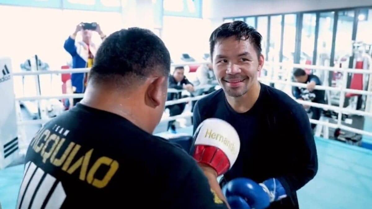 Manny Pacquiao training