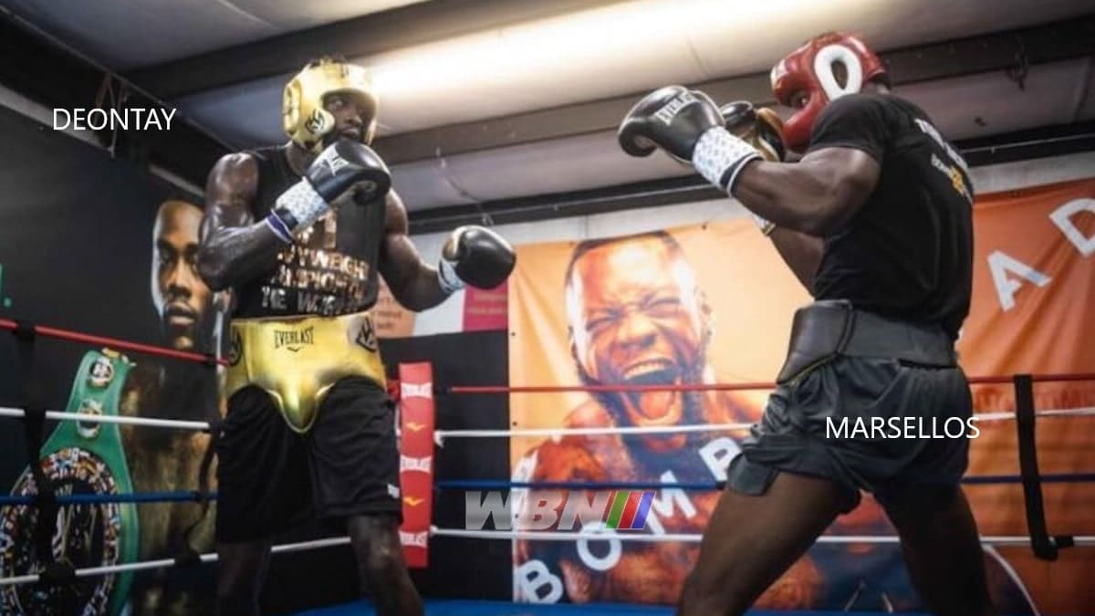 Deontay Wilder and Marsellos Wilder sparring