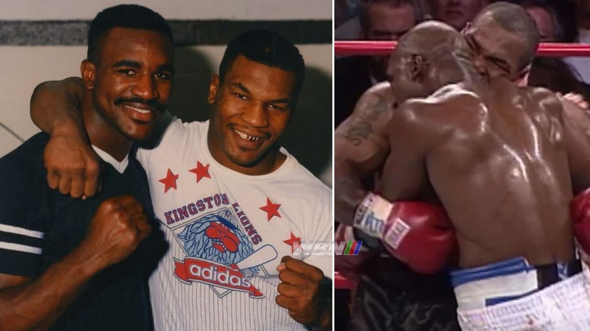Mike Tyson and Evander Holyfield yound and Bite Fight