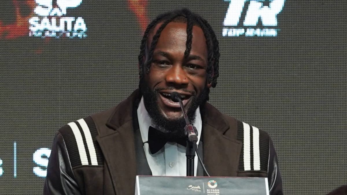 Deontay Wilder at the press conference for Day of Reckoning