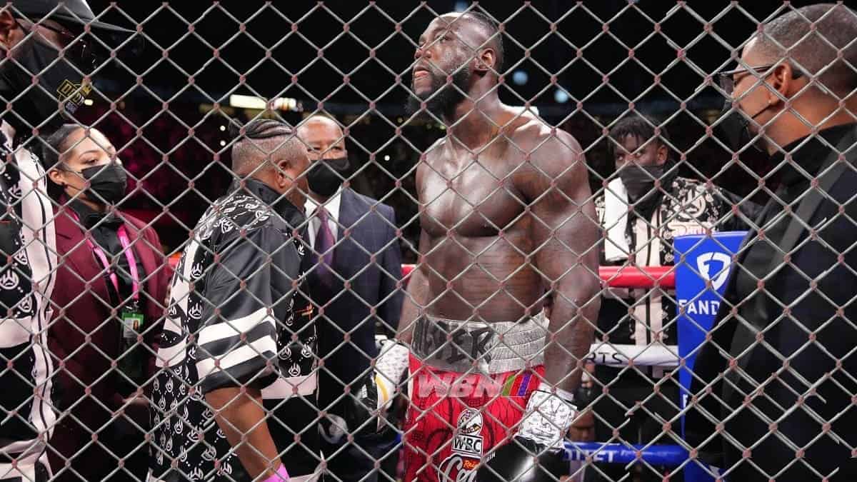 Deontay Wilder in UFC cage by World Boxing News