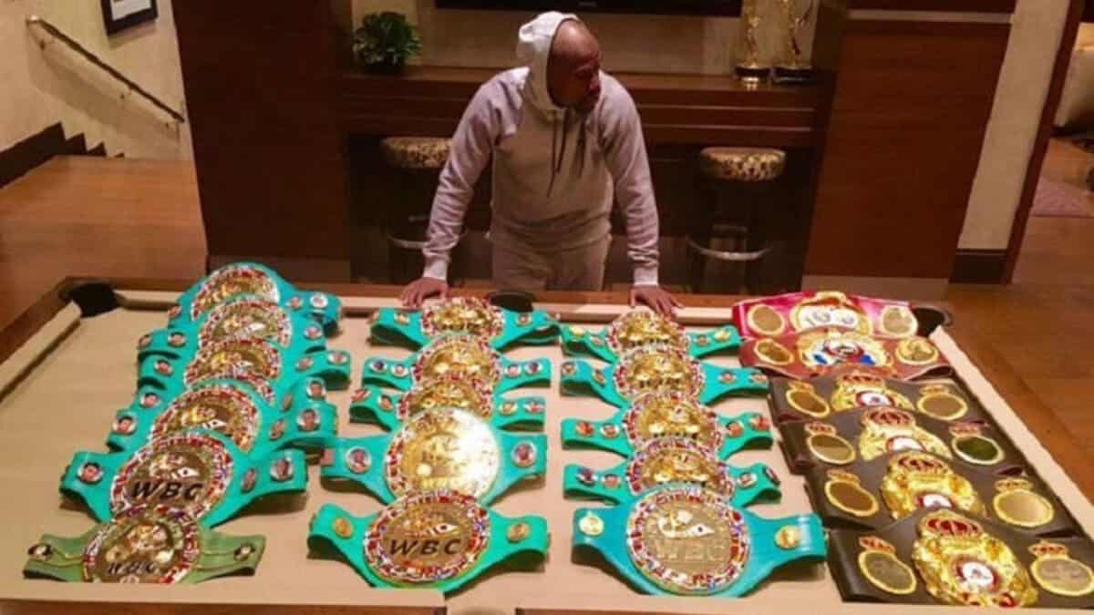 Floyd Mayweather's belt collection