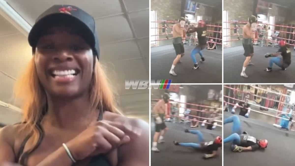 Claressa Shields dropped in sparring