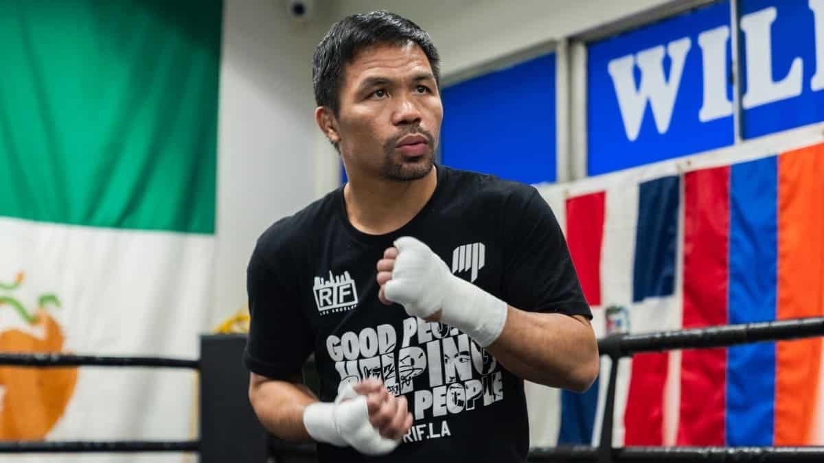 Manny Pacquiao in camp