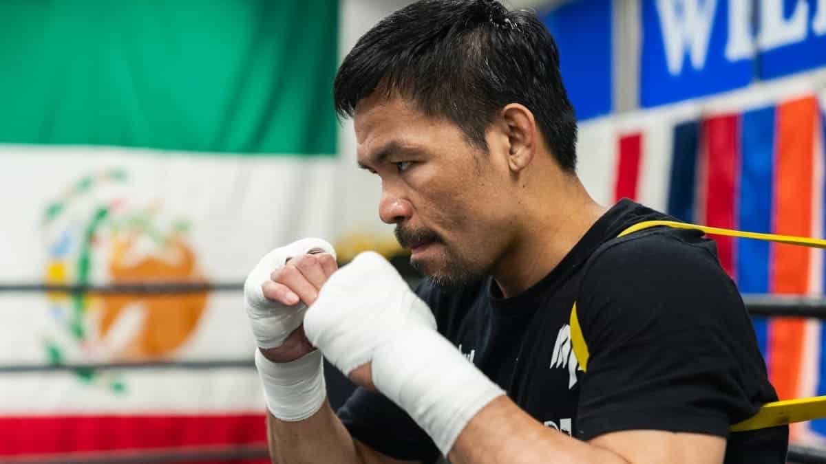 Manny Pacquiao in training