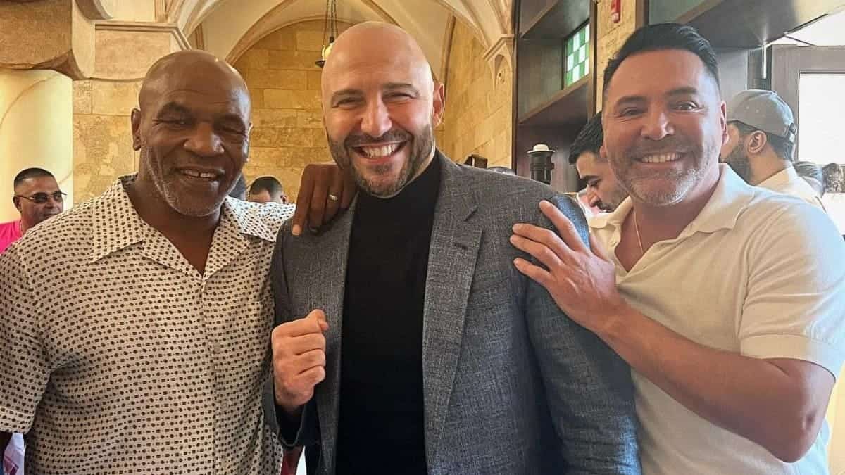 Amer Abdallah with Mike Tyson and Oscar De La Hoya