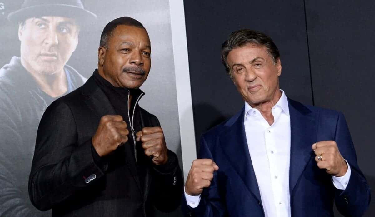 Carl Weathers and Sylvester Stallone