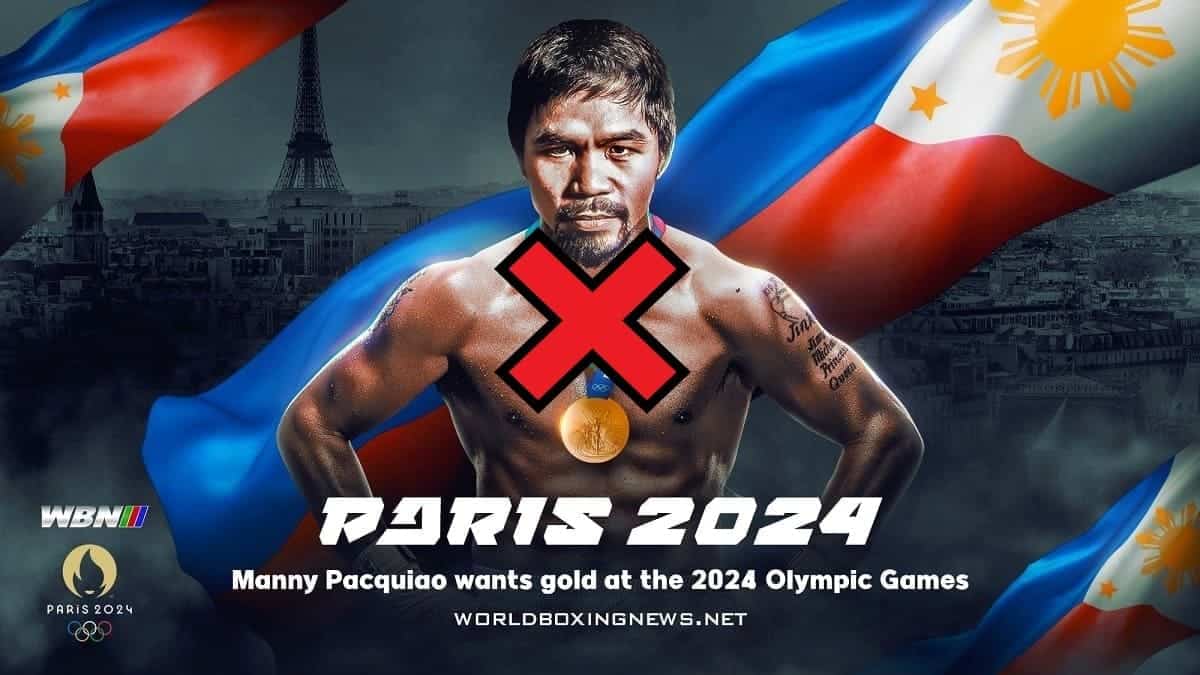 Manny Pacquiao Paris 2024 - WBN Olympics denied