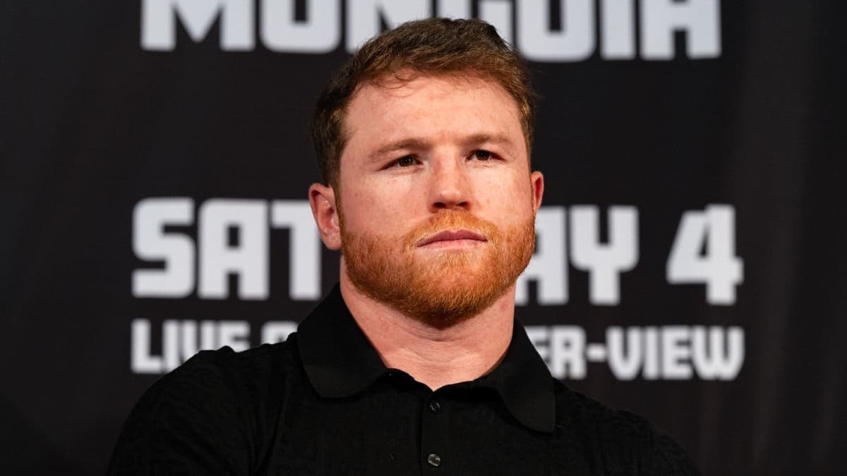 Canelo at press conference 2024