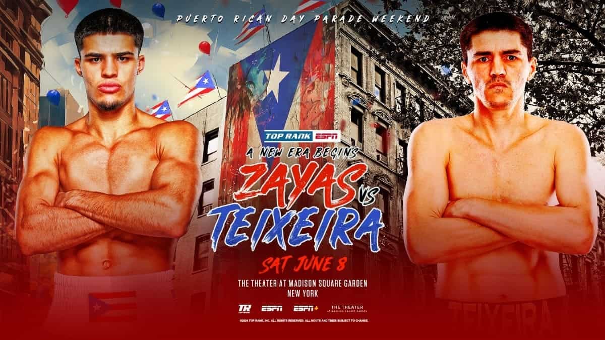 Xander Zayas to face ex-world champ Patrick Teixeira on June 8