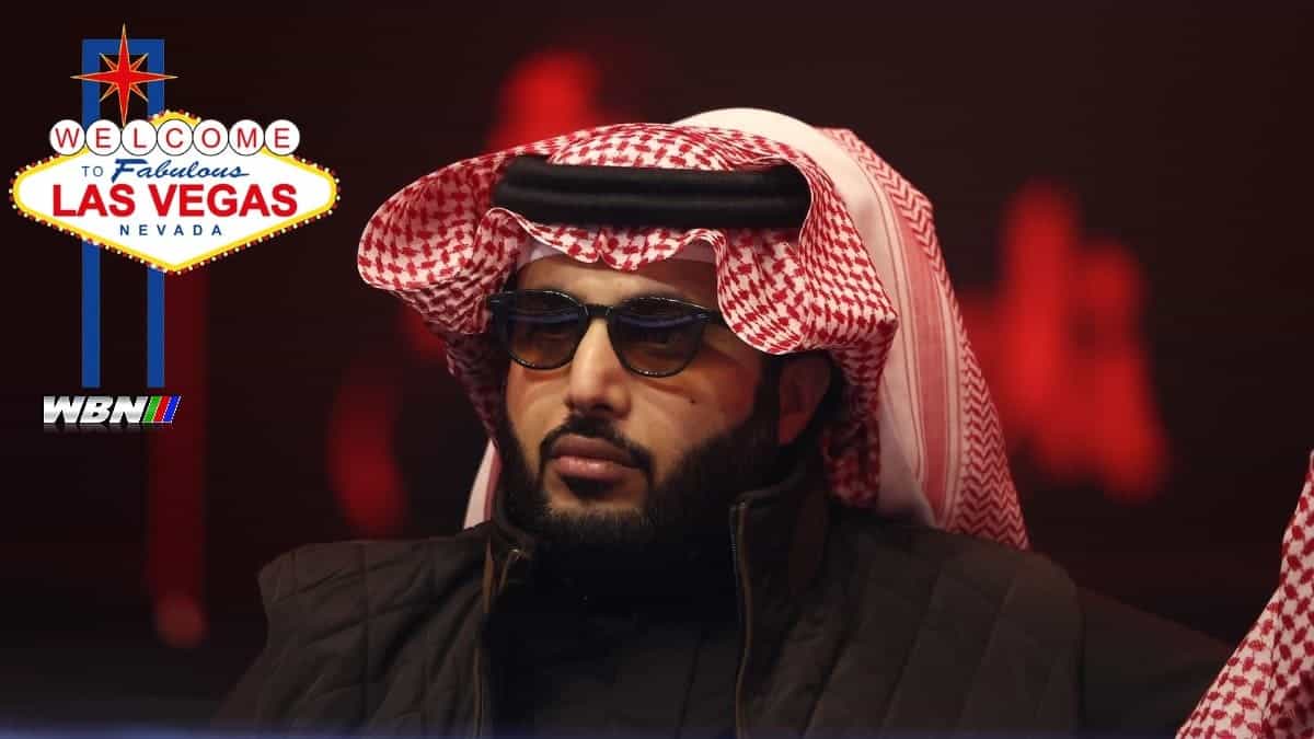 Saudi Chairman Turki Alalshikh Las Vegas boxing sign